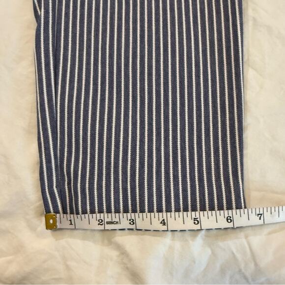 Van Heusen Blue and White Pull on Stretch Dress Pants with Pinstripe Pattern 16 - Picture 10 of 14